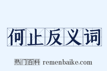何止反义词是什么意思的图片
